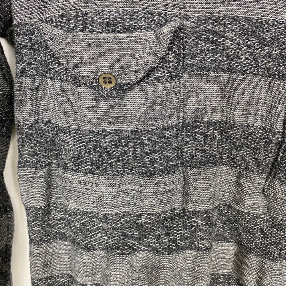 Lacoste Grey Striped Long Sleeve Turtleneck Top - Picture 6 of 8